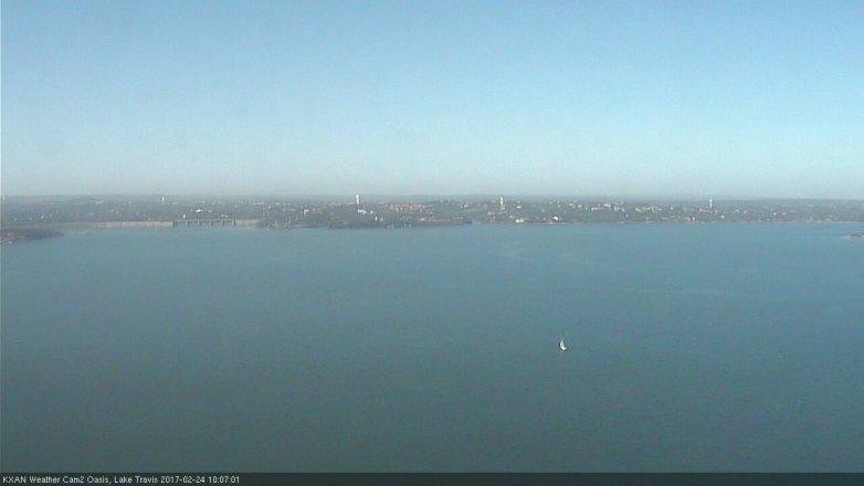 Lake Travis webcam, February 24, 2017 9:25 AM CT