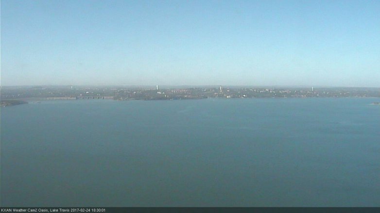Lake Travis webcam, February 24, 2017 10:00 AM CT