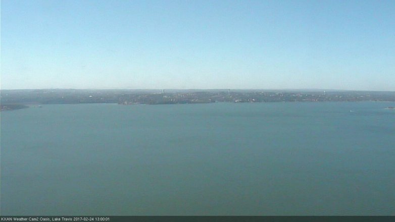 Lake Travis webcam, February 24, 2017 12:30 PM CT