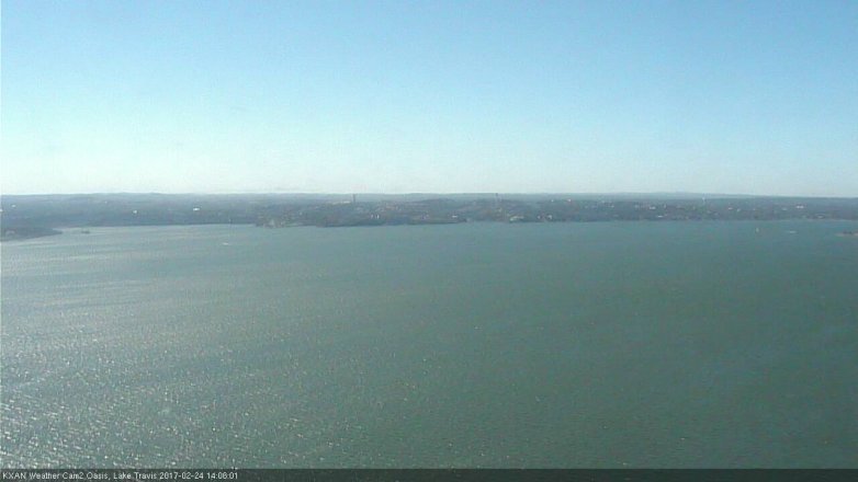 Lake Travis webcam, February 24, 2017 1:10 PM CT