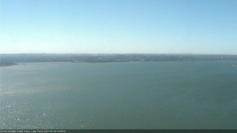 Lake Travis webcam, February 24, 2017 1:30 PM CT