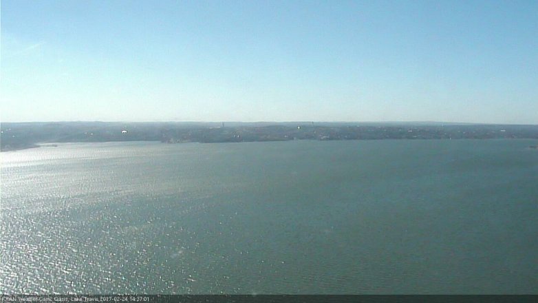 Lake Travis webcam, February 24, 2017 1:50 PM CT