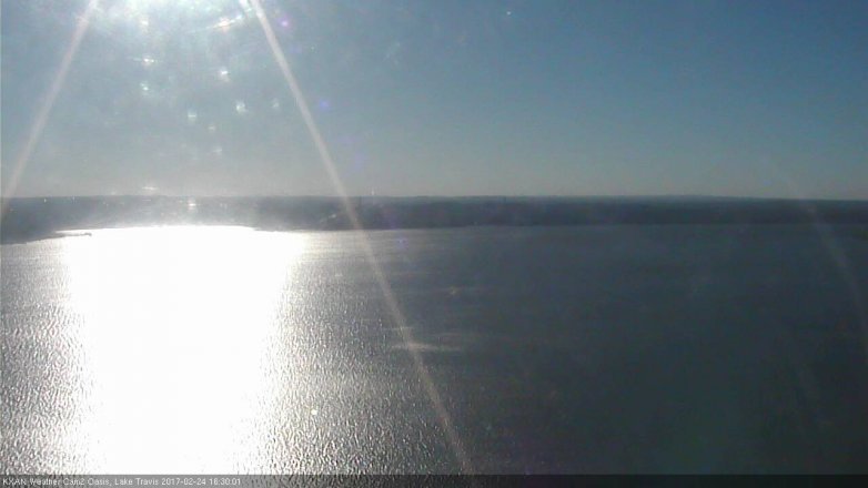 Lake Travis webcam, February 24, 2017 3:35 PM CT
