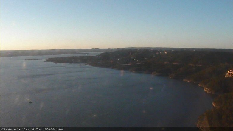Lake Travis webcam, February 24, 2017 5:10 PM CT