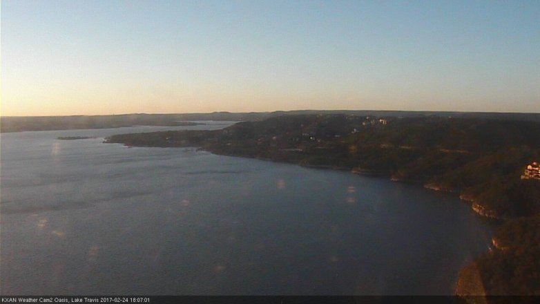 Lake Travis webcam, February 24, 2017 5:30 PM CT