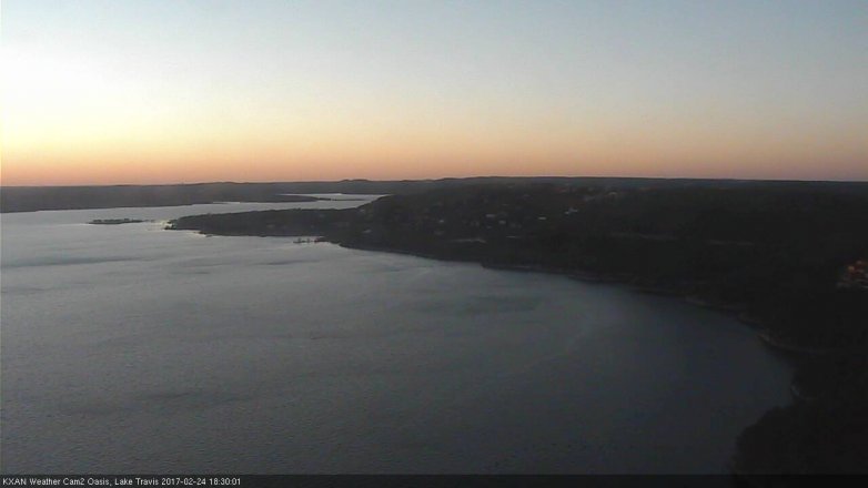 Lake Travis webcam, February 24, 2017 5:40 PM CT