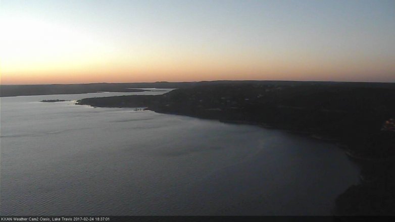 Lake Travis webcam, February 24, 2017 6:05 PM CT