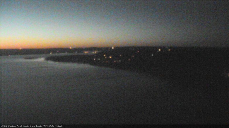 Lake Travis webcam, February 24, 2017 6:10 PM CT