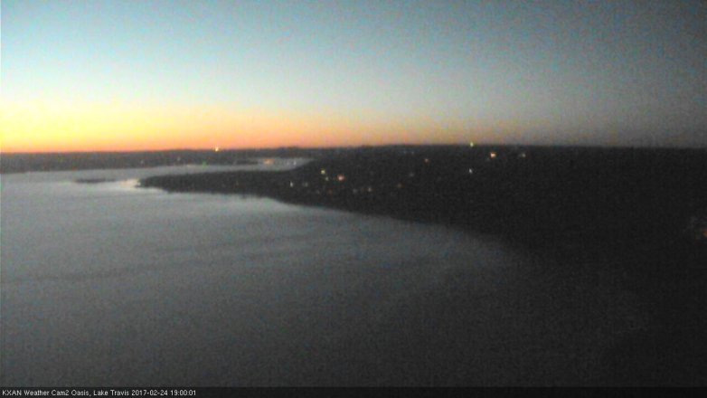 Lake Travis webcam, February 24, 2017 6:15 PM CT