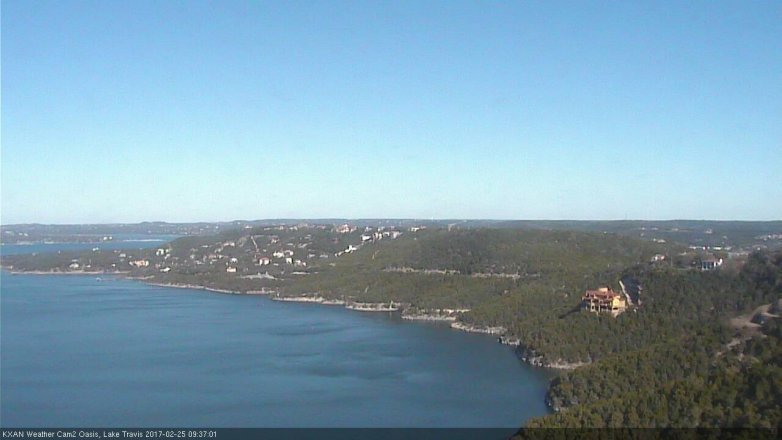 Lake Travis webcam, February 25, 2017 9:00 AM CT