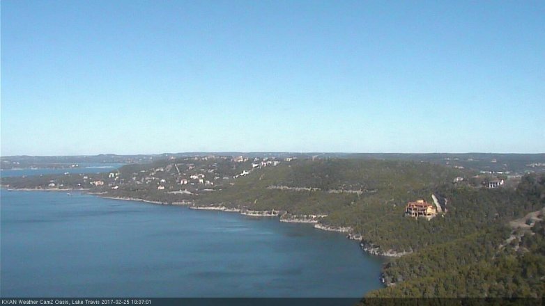 Lake Travis webcam, February 25, 2017 9:25 AM CT