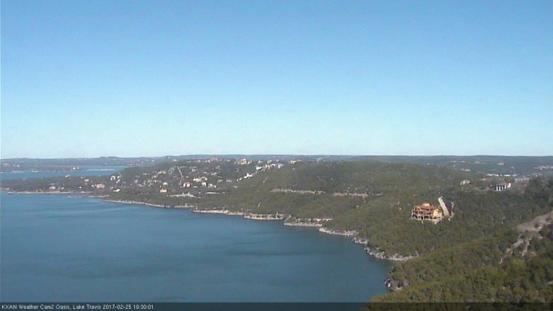 Lake Travis webcam, February 25, 2017 9:50 AM CT