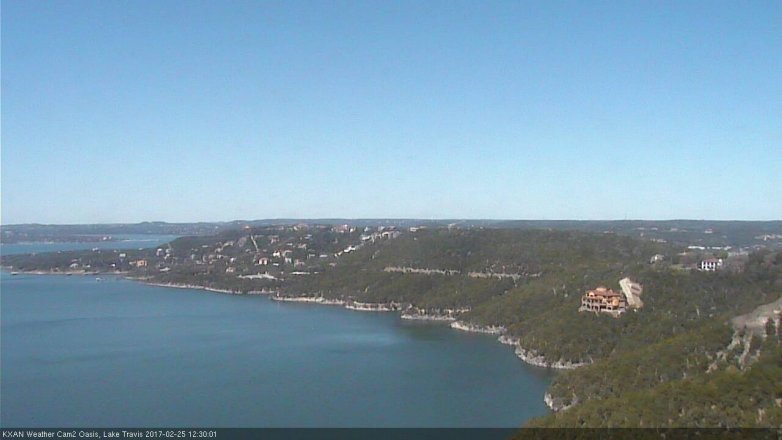 Lake Travis webcam, February 25, 2017 12:00 PM CT