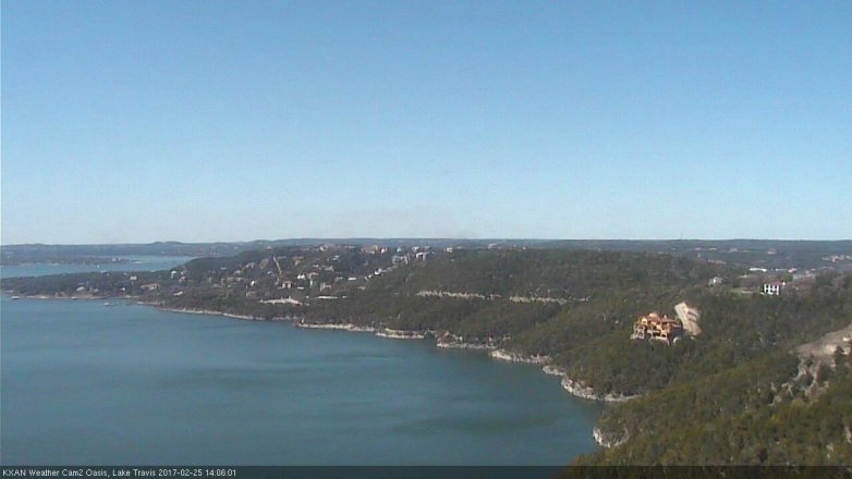 Lake Travis webcam, February 25, 2017 1:15 PM CT