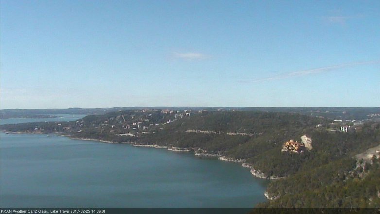 Lake Travis webcam, February 25, 2017 1:40 PM CT