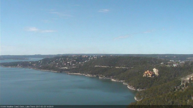 Lake Travis webcam, February 25, 2017 2:00 PM CT