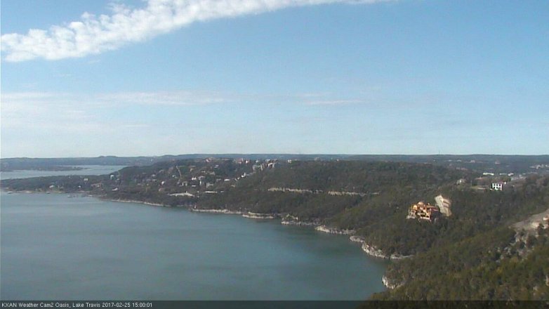 Lake Travis webcam, February 25, 2017 2:30 PM CT