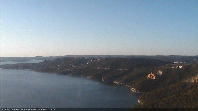 Lake Travis webcam, February 25, 2017 4:45 PM CT