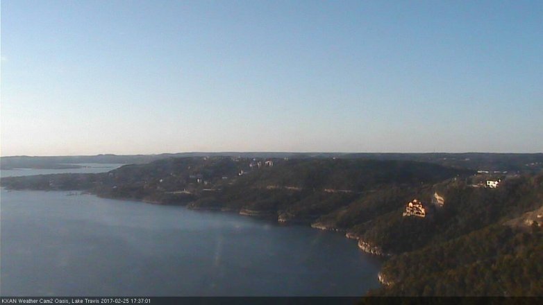Lake Travis webcam, February 25, 2017 5:05 PM CT