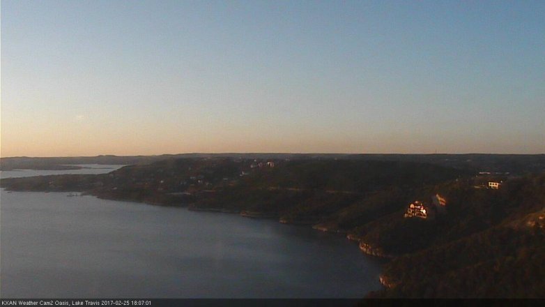 Lake Travis webcam, February 25, 2017 5:15 PM CT