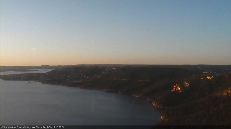 Lake Travis webcam, February 25, 2017 5:20 PM CT
