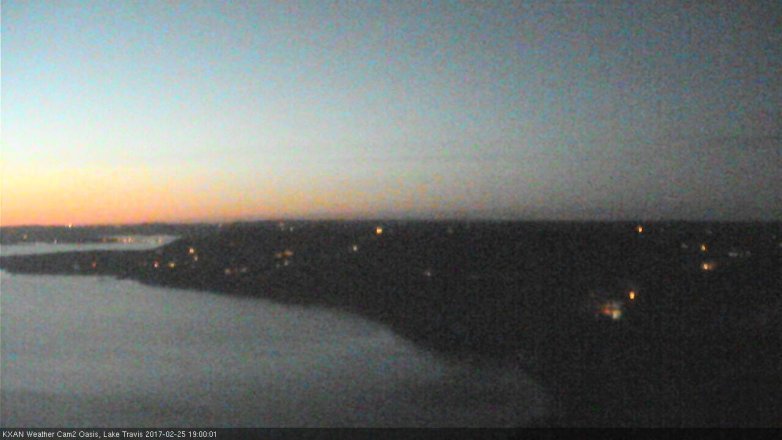 Lake Travis webcam, February 25, 2017 6:20 PM CT