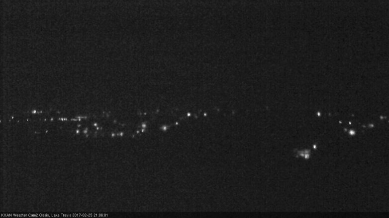 Lake Travis webcam, February 25, 2017 8:30 PM CT