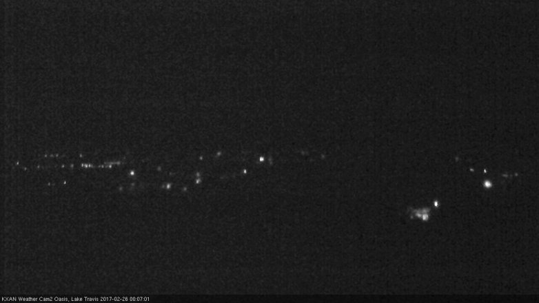 Lake Travis webcam, February 25, 2017 11:25 PM CT