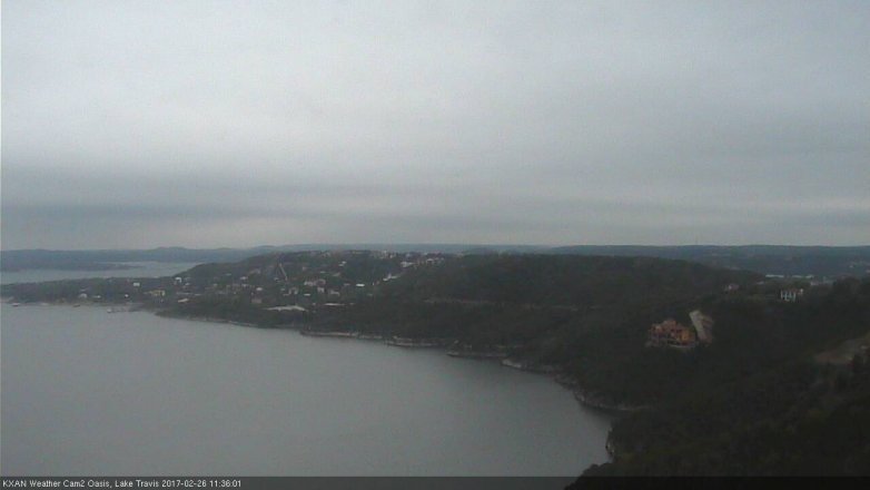 Lake Travis webcam, February 26, 2017 10:45 AM CT