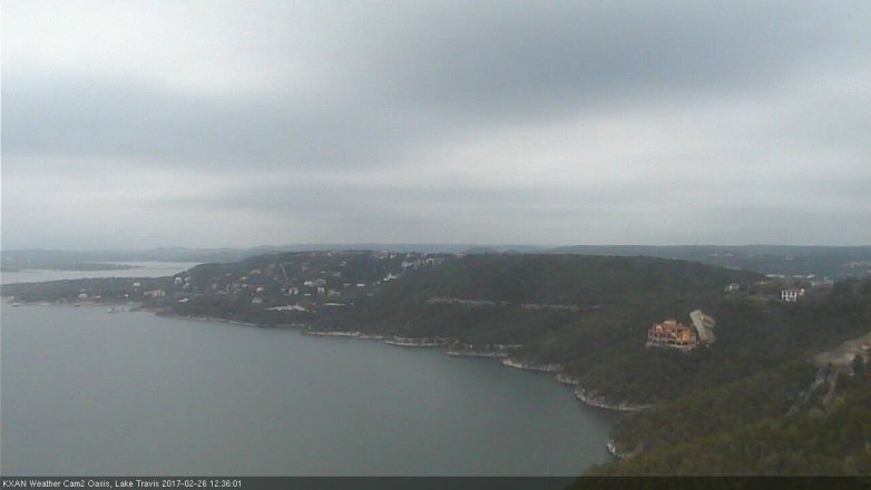 Lake Travis webcam, February 26, 2017 12:00 PM CT