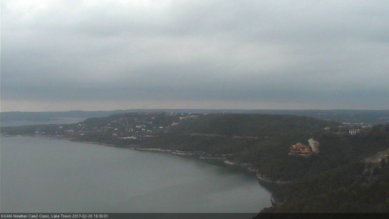 Lake Travis webcam, February 26, 2017 3:45 PM CT
