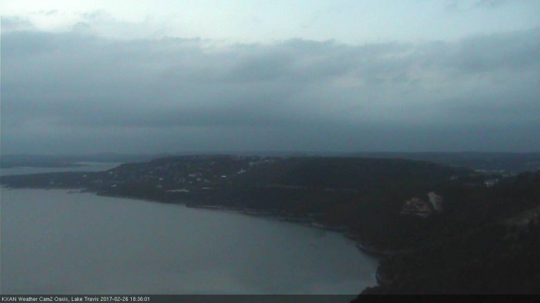Lake Travis webcam, February 26, 2017 5:40 PM CT