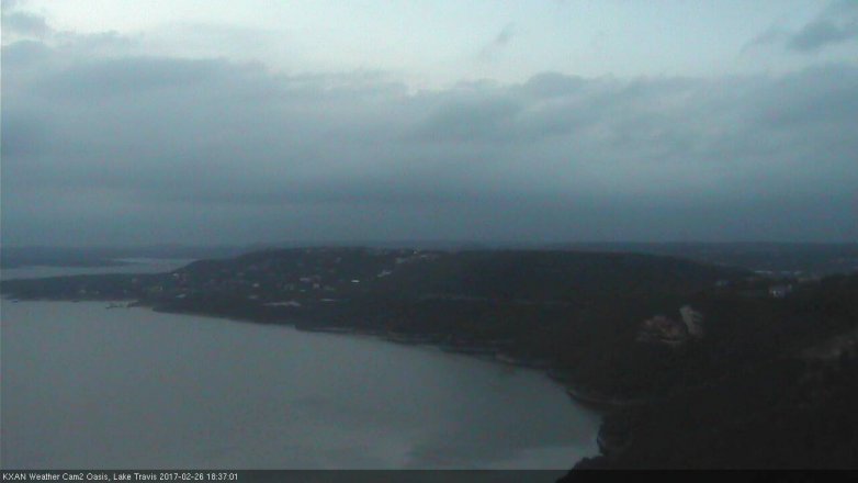 Lake Travis webcam, February 26, 2017 6:05 PM CT