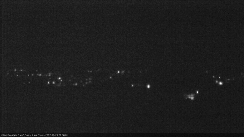 Lake Travis webcam, February 26, 2017 9:00 PM CT