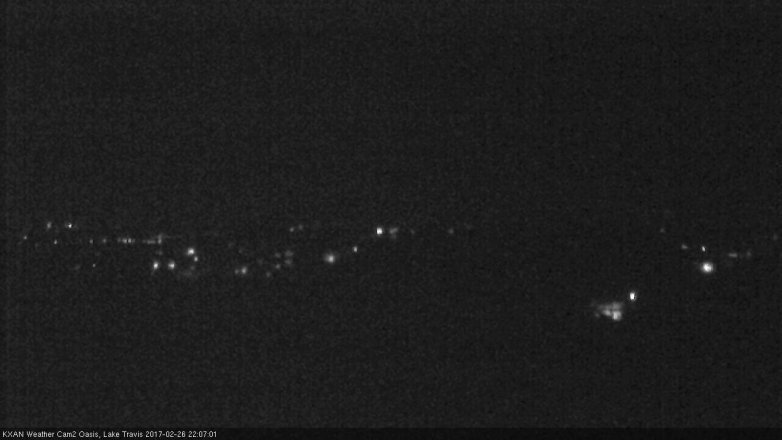 Lake Travis webcam, February 26, 2017 9:20 PM CT
