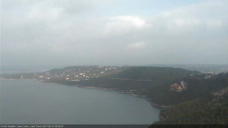Lake Travis webcam, February 27, 2017 9:00 AM CT