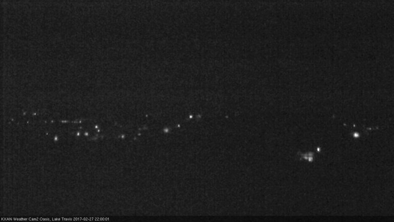 Lake Travis webcam, February 27, 2017 9:25 PM CT