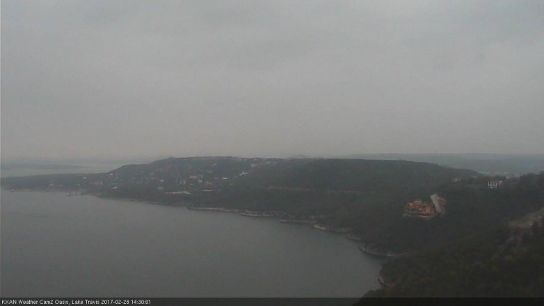 Lake Travis webcam, February 28, 2017 1:45 PM CT