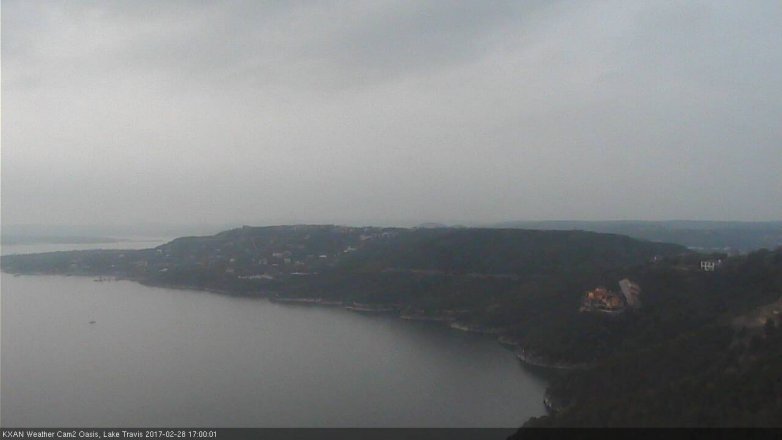 Lake Travis webcam, February 28, 2017 4:25 PM CT