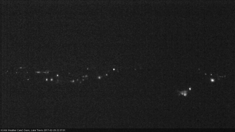 Lake Travis webcam, February 28, 2017 10:00 PM CT