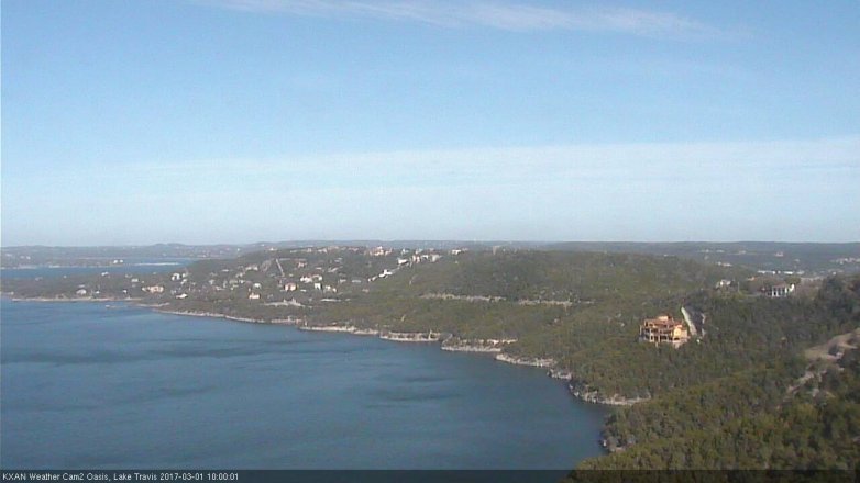 Lake Travis webcam, March 1, 2017 9:20 AM CT