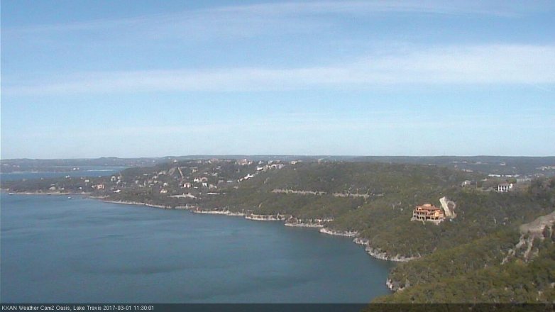 Lake Travis webcam, March 1, 2017 11:00 AM CT