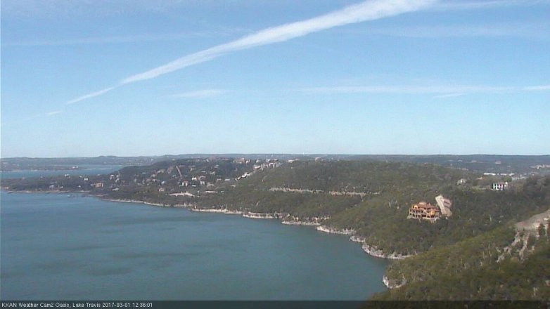 Lake Travis webcam, March 1, 2017 11:50 AM CT