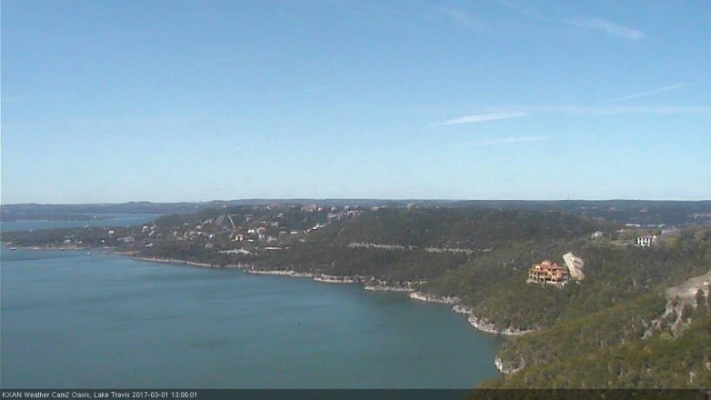 Lake Travis webcam, March 1, 2017 12:25 PM CT
