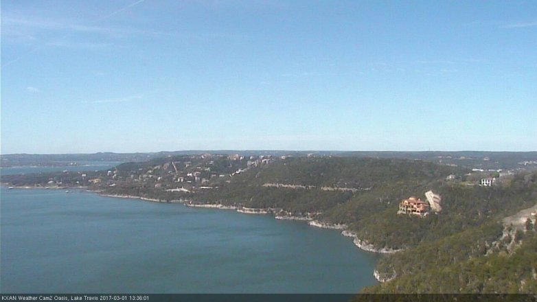 Lake Travis webcam, March 1, 2017 12:40 PM CT