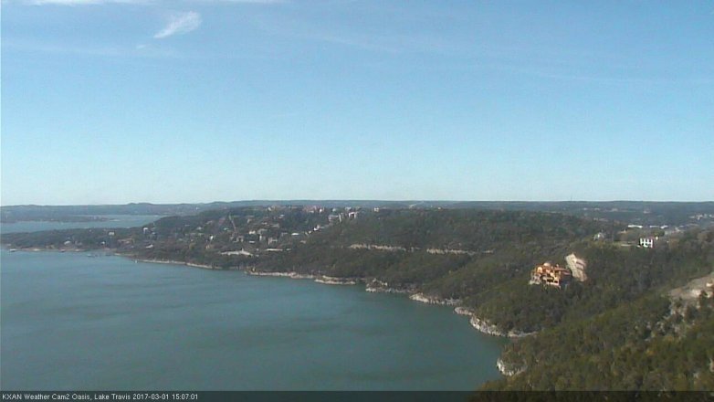 Lake Travis webcam, March 1, 2017 2:35 PM CT