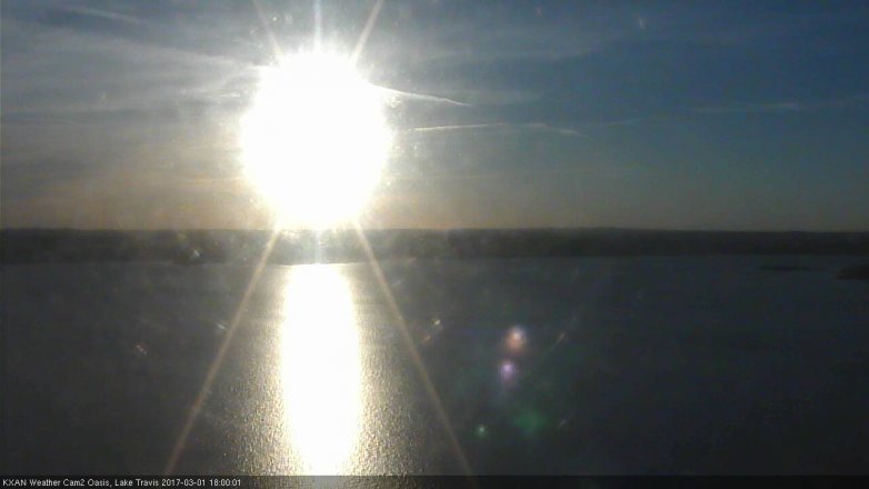 Lake Travis webcam, March 1, 2017 5:05 PM CT