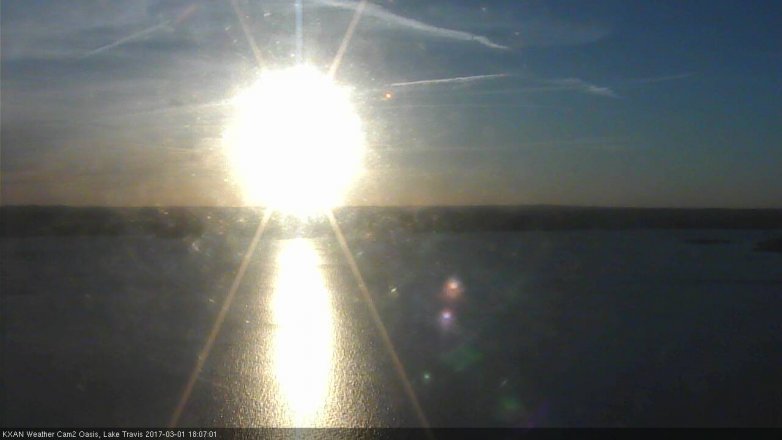 Lake Travis webcam, March 1, 2017 5:10 PM CT