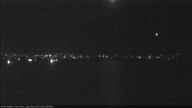 Lake Travis webcam, March 1, 2017 7:45 PM CT