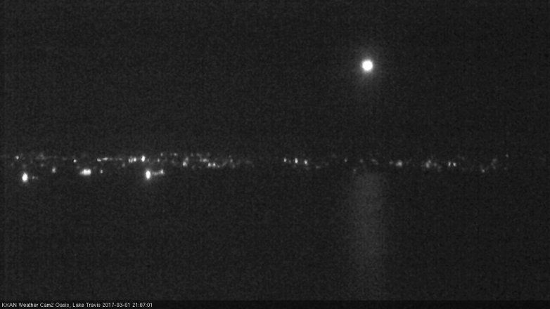 Lake Travis webcam, March 1, 2017 8:30 PM CT